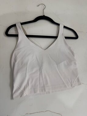 lululemon athletica White V-Neck Tank Top